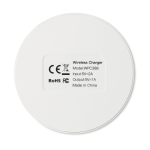 Chargeur induction personnalisé avec logo couleur  Fullprint Round couleur blanc cinquième vue