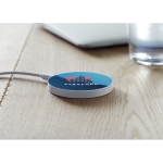 Chargeur induction personnalisé avec logo couleur  Fullprint Round couleur blanc troisième vue d'ambiance 2
