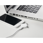 Adaptateur avec 3 connecteurs avec impression couleur Cable FullPrint couleur blanc vue d'ambiance