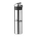 Bouteille en acier personnalisée imprimée ou gravée 400 ml Go Metalic couleur argenté mat deuxième vue principale