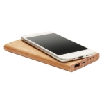 Chargeur sans fil avec logo et connexion C 6.000 mAh Bamboo couleur bois deuxième vue