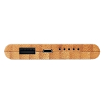 Chargeur sans fil avec logo et connexion C 6.000 mAh Bamboo couleur bois quatrième vue