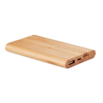 Batterie externe en bambou de 4.000 mAh Powercard Bamboo couleur bois