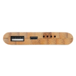 Batterie externe en bambou de 4.000 mAh Powercard Bamboo couleur bois troisième vue