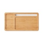 Set de table en bambou Bamboo Tidy avec chargeur sans fil Bamboo Tidy couleur blanc quatrième vue