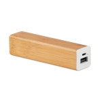 Powerbank en bambou avec logo imprimé ou gravé 2.200 mAh Bamboo couleur bois