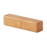 Powerbank en bambou avec logo imprimé ou gravé 2.200 mAh Bamboo couleur bois deuxième vue
