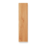Powerbank en bambou avec logo imprimé ou gravé 2.200 mAh Bamboo couleur bois troisième vue