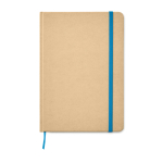 Carnet personnalisé recyclé avec élastique A5 pages lignées EcoNote couleur bleu