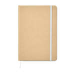 Carnet personnalisé recyclé avec élastique A5 pages lignées EcoNote couleur blanc