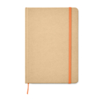 Carnet personnalisé recyclé avec élastique A5 pages lignées EcoNote couleur orange