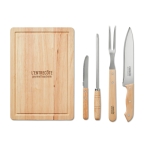 Set de 4 accessoires pour barbecue avec planche à découper Steakchef couleur noir vue principale