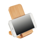 Chargeur à induction vertical avec support en bambou Natura Stand couleur bois troisième vue