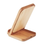 Chargeur à induction vertical avec support en bambou Natura Stand couleur bois quatrième vue