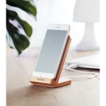Chargeur à induction vertical avec support en bambou Natura Stand couleur bois deuxième vue d'ambiance principale