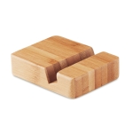 Support pour téléphone carré en bambou pour le bureau Bamboo couleur bois