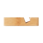Support pour téléphone carré en bambou pour le bureau Bamboo couleur bois troisième vue