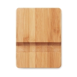 Support pour téléphone carré en bambou pour le bureau Bamboo couleur bois cinquième vue