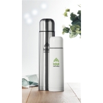 Grande bouteille thermos personnalisée de couleur argentée 1L Extra couleur argenté mat quatrième vue d'ambiance 2