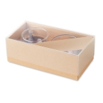 Lot de 2 petites tasses à café avec base en bambou 60ml Espresso couleur transparent troisième vue