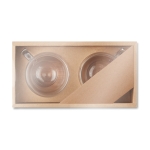 Lot de 2 petites tasses à café avec base en bambou 60ml Espresso couleur transparent quatrième vue