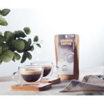 Lot de 2 petites tasses à café avec base en bambou 60ml Espresso couleur transparent deuxième vue d'ambiance 2
