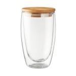 Grand verre en verre à double paroi de 450 ml Vaccum Large couleur transparent