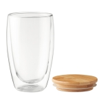 Grand verre en verre à double paroi de 450 ml Vaccum Large couleur transparent troisième vue