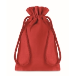 Sac cadeau en coton noir 105 g/m2 Night Boutique Small couleur rouge