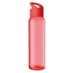 Gourde en verre personnalisables colorées 470 ml Sunset Crystal couleur rouge