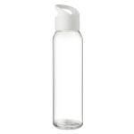 Gourde en verre personnalisables colorées 470 ml Sunset Crystal couleur blanc