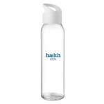Gourde en verre personnalisables colorées 470 ml Sunset Crystal couleur blanc vue principale