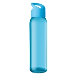 Gourde en verre personnalisables colorées 470 ml Sunset Crystal couleur turquoise
