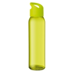Gourde en verre personnalisables colorées 470 ml Sunset Crystal couleur vert lime