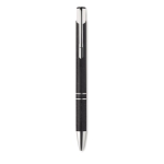 Stylo écologiques avec finition argentée et encre bleue Aster Eco couleur noir troisième vue