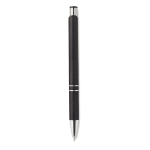 Stylo écologiques avec finition argentée et encre bleue Aster Eco couleur noir quatrième vue