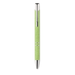 Stylo écologiques avec finition argentée et encre bleue Aster Eco couleur vert troisième vue