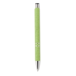 Stylo écologiques avec finition argentée et encre bleue Aster Eco couleur vert quatrième vue