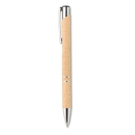 Stylo écologiques avec finition argentée et encre bleue Aster Eco couleur orange deuxième vue