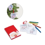 Set de coloriage pour enfants avec dessins en carton et crayons Santa diverses couleurs