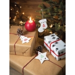 Décoration en forme de sapin de Noël à accrocher avec logo Treetop vue d'ambiance