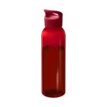 Gourde en tritan publicitaire aux couleurs vives 650 ml Sunset Color couleur rouge transparent deuxième vue frontale