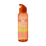 Gourde en tritan publicitaire aux couleurs vives 650 ml Sunset Color couleur orange transparent deuxième vue avec logo