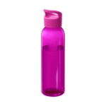 Gourde en tritan publicitaire aux couleurs vives 650 ml Sunset Color couleur rose transparent deuxième vue frontale
