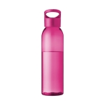 Gourde en tritan publicitaire aux couleurs vives 650 ml Sunset Color couleur rose transparent vue avec impression sérigraphique