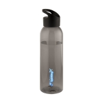 Gourde en tritan publicitaire aux couleurs vives 650 ml Sunset Color couleur noir transparent vue avec impression sérigraphique
