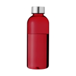 Simple bouteille en tritan pour impression couleur 600 ml City couleur rouge transparent deuxième vue frontale