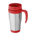 Tasse isotherme en acier avec intérieur en plastique 400ml Barista couleur rouge