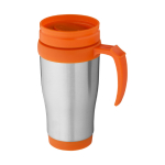 Tasse isotherme en acier avec intérieur en plastique 400ml Barista couleur orange