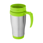 Tasse isotherme en acier avec intérieur en plastique 400ml Barista couleur vert lime